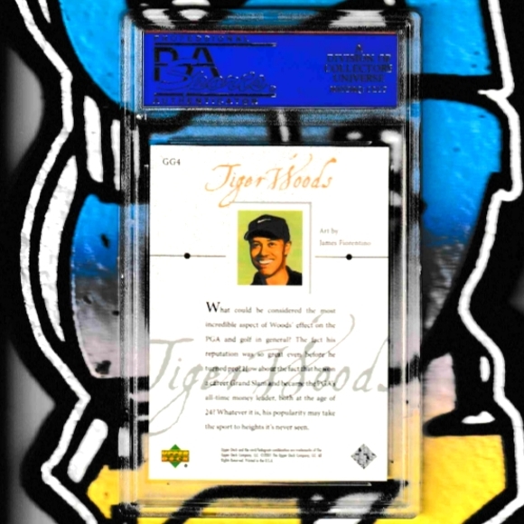 Tiger Woods RC 2001 Upper Deck Golf Gallery #GG4 Rookie PSA 9 PGA Tour - Picture 2 of 2